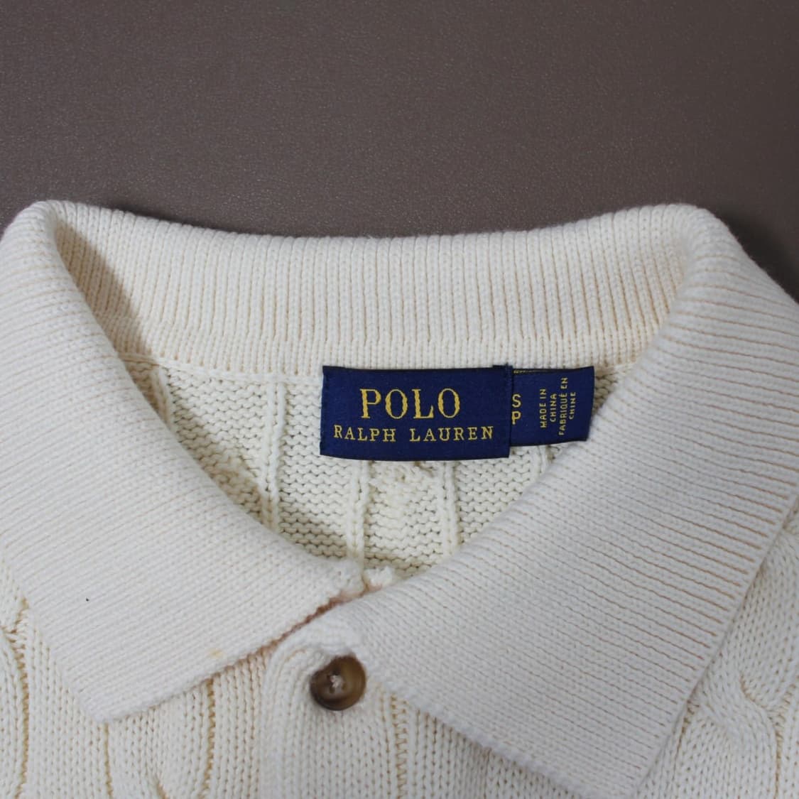 Polo 폴로 랄프로렌 화이트 케이블 반팔 니트 상품이미지3