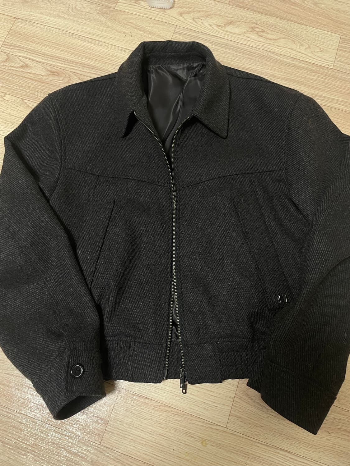 엘무드 아이코닉 울 블루종 자켓 브라운 (품절제품) 상품이미지3