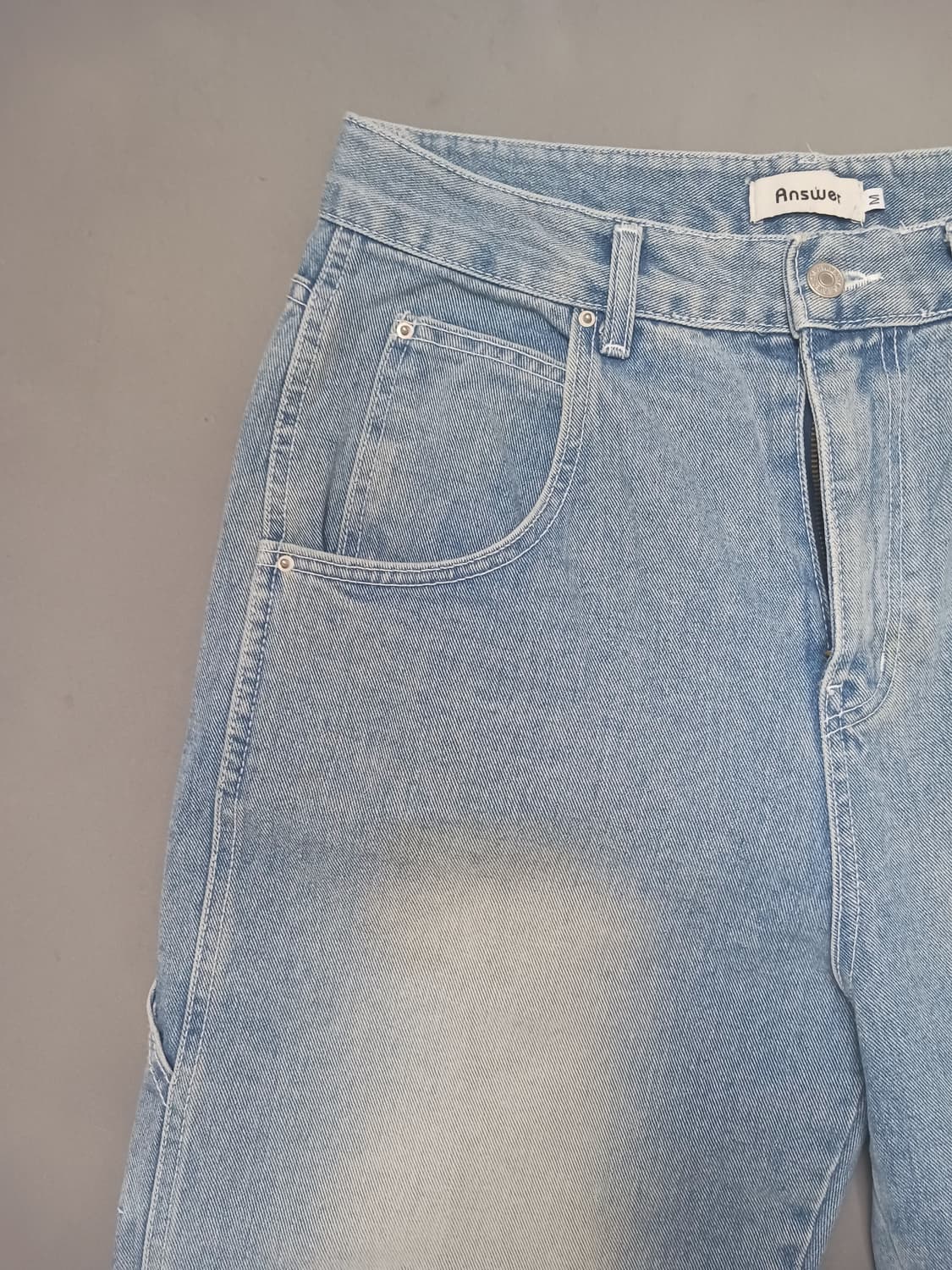 [M] 앤서 연청 자수패치 카펜터 데님 팬츠 청바지 상품이미지3
