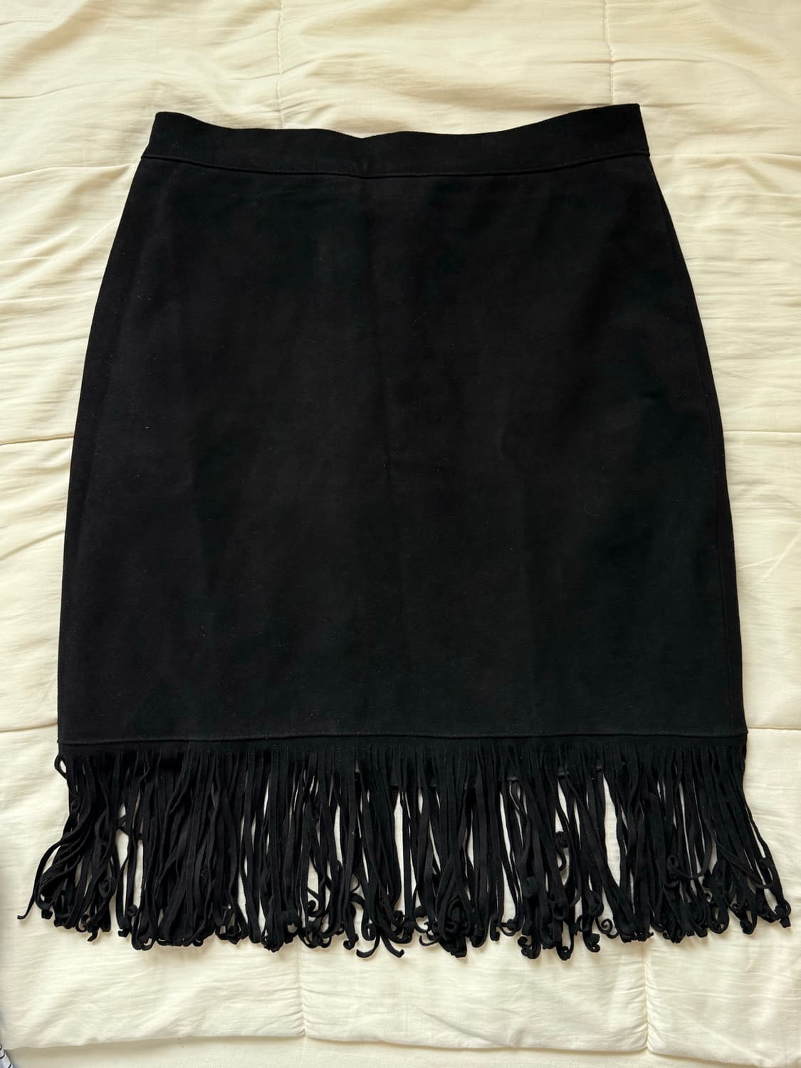 벨벳 미디 프린지 스커트 상품이미지2