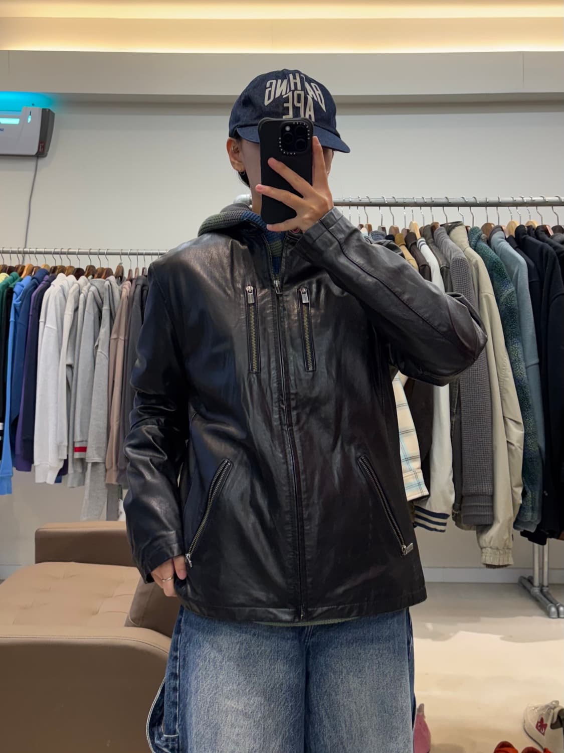 마이클 코어스 레더 자켓 상품이미지6