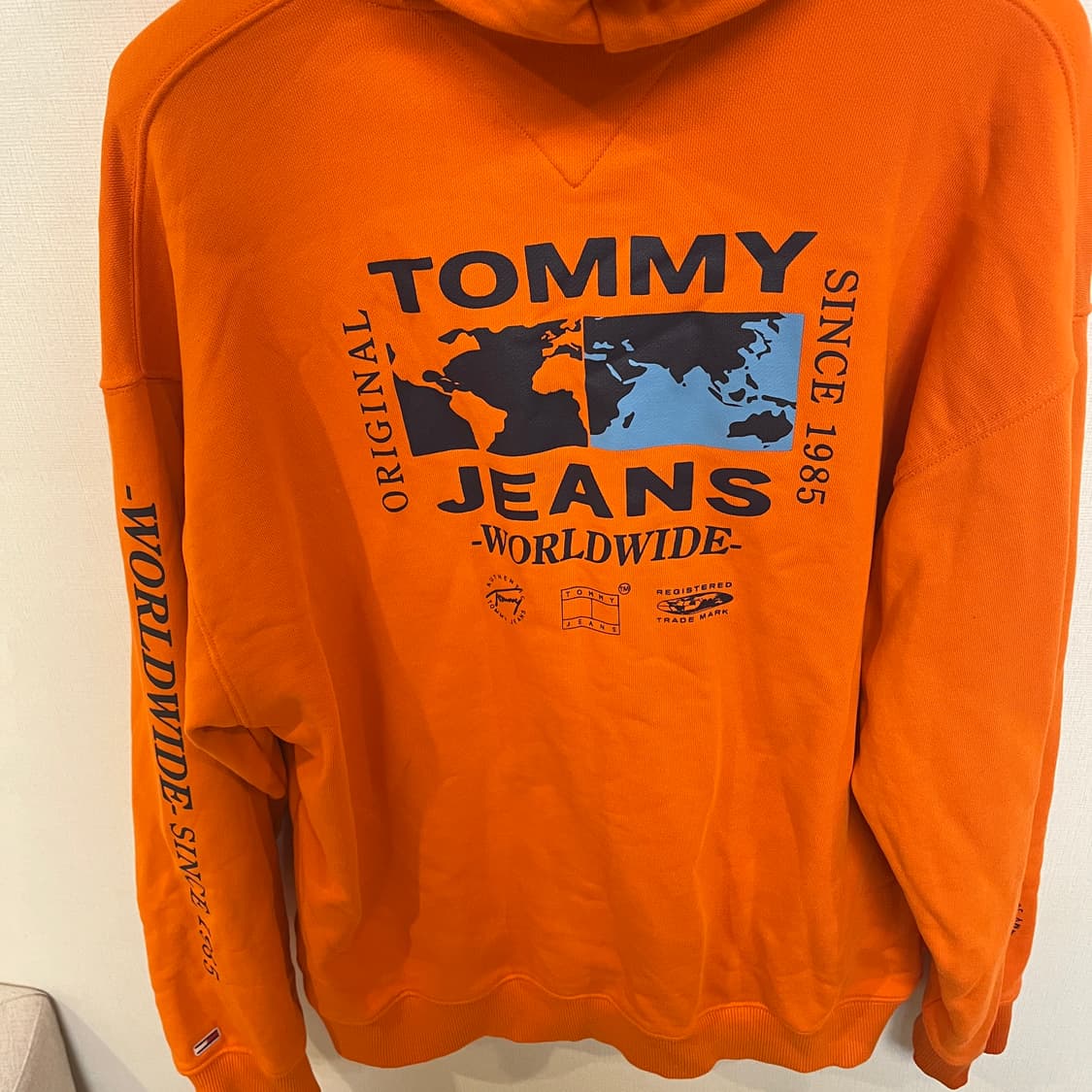 (오버핏 S) 타미 Tjm Abstract Globe 후드 티셔츠 상품이미지2