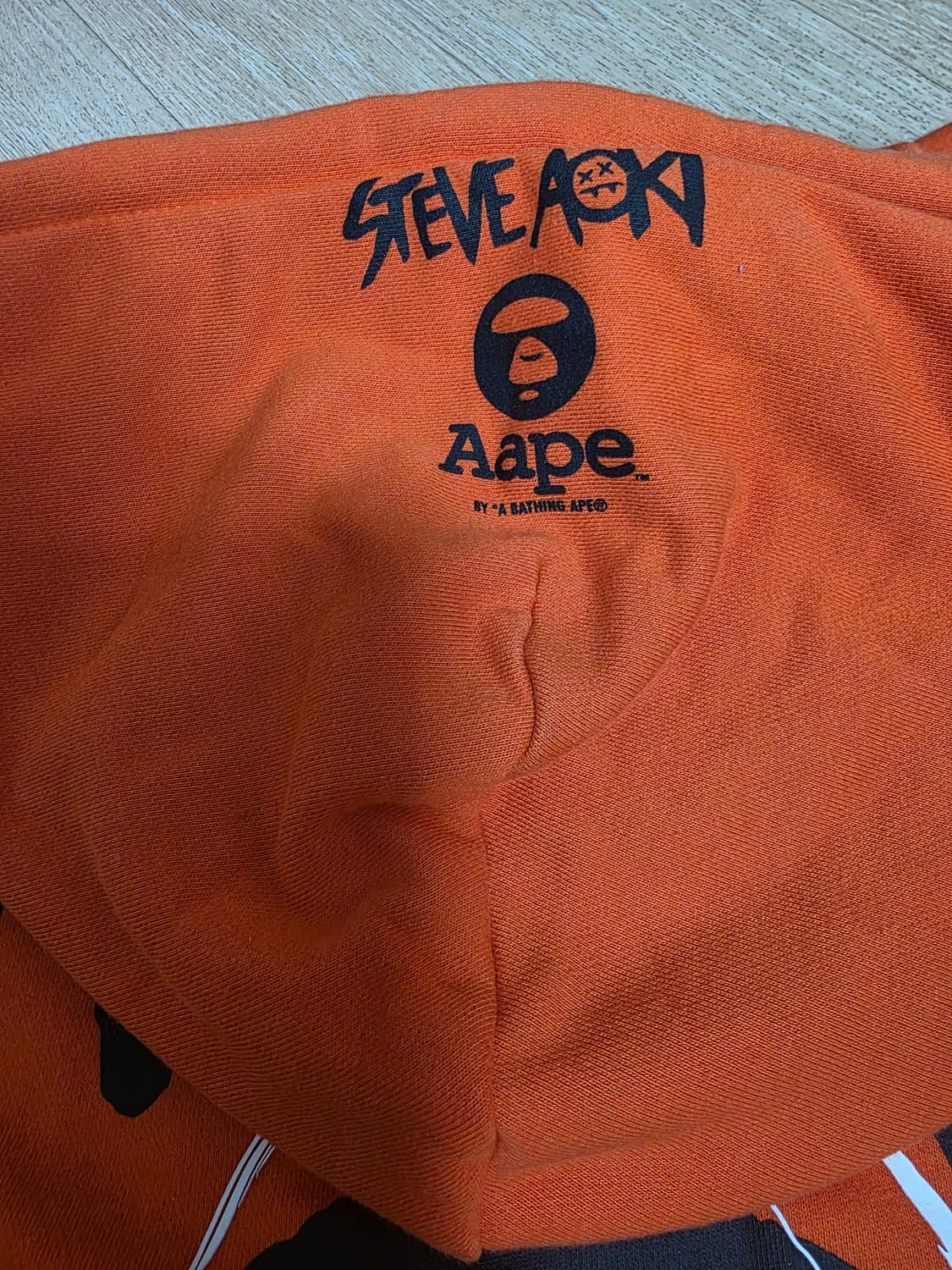 Aape 에이프 X 스티브 아오키 후드티 2XL 상품이미지2