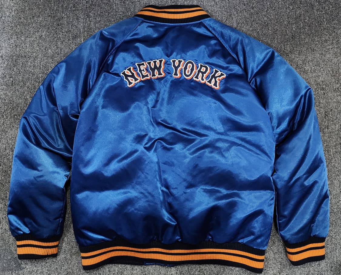 MLB 뉴욕 메츠 새틴 블루종 바시티 다운 점퍼 100 상품이미지2