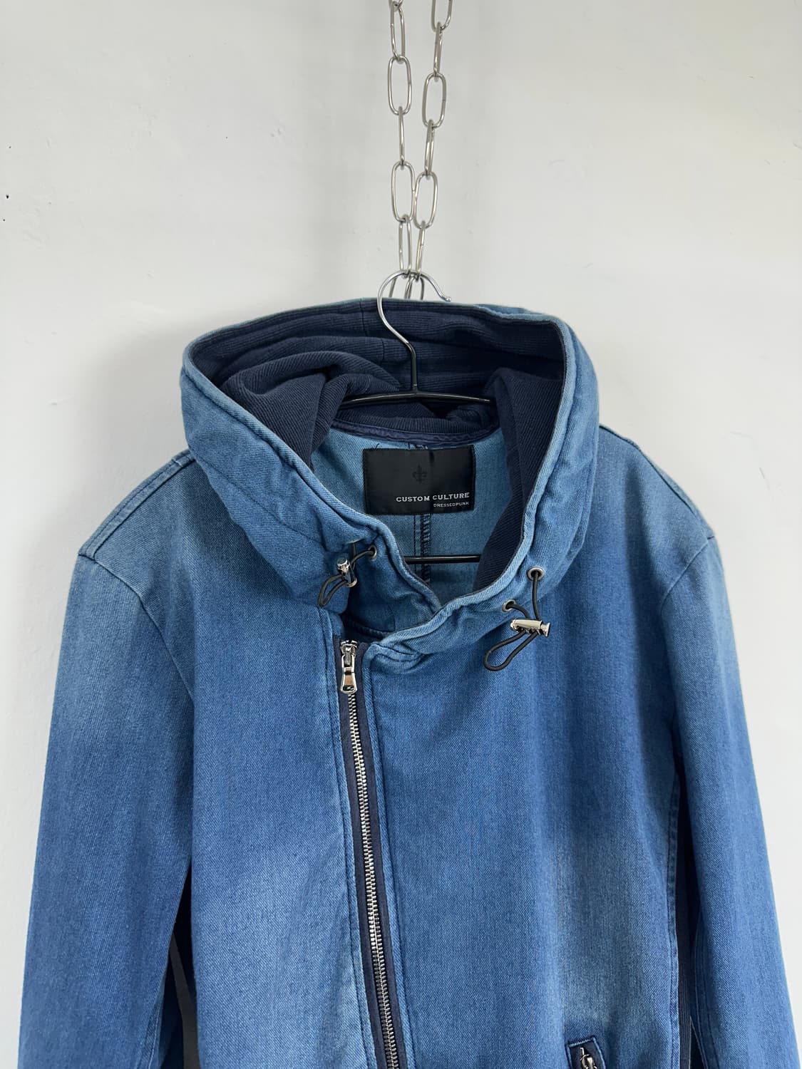 Custom Culture Asymmetric Zip Denim Hood 상품이미지7