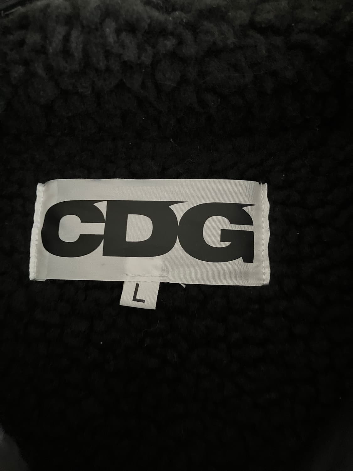 꼼데가르송 CDG 보아 라인드 오버 코트 블랙  상품이미지2