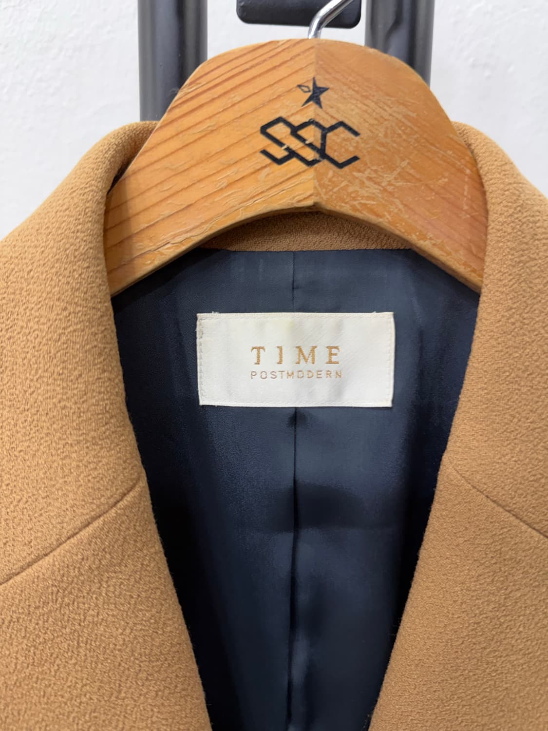 정품) TIME 타임 한섬 여성 더블 브레스트 캐멜 자켓 55-66 상품이미지7