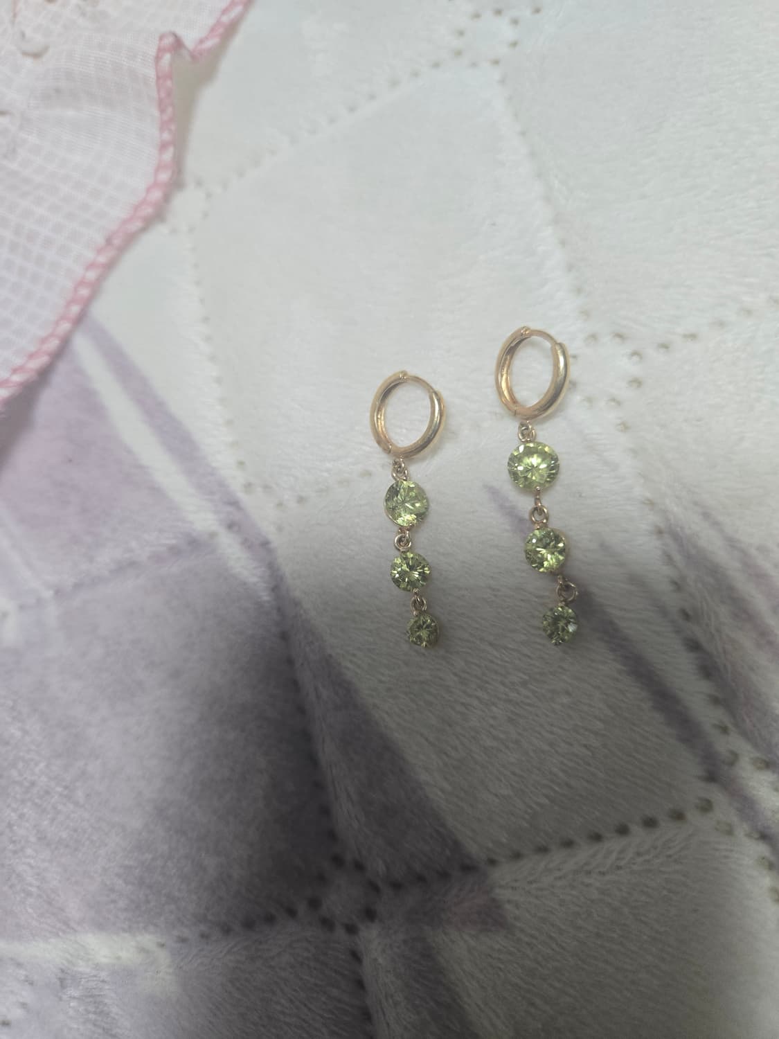 14k 옐로우골드 페리도리 귀걸이 한쌍  상품이미지2