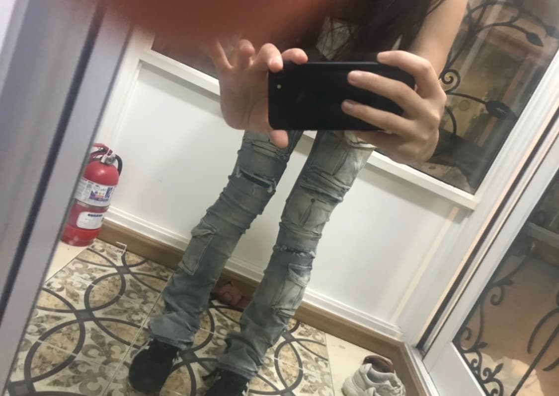 파우닝 아야즈 빈티지 데님 부츠컷 팬츠 스키니 상품이미지2