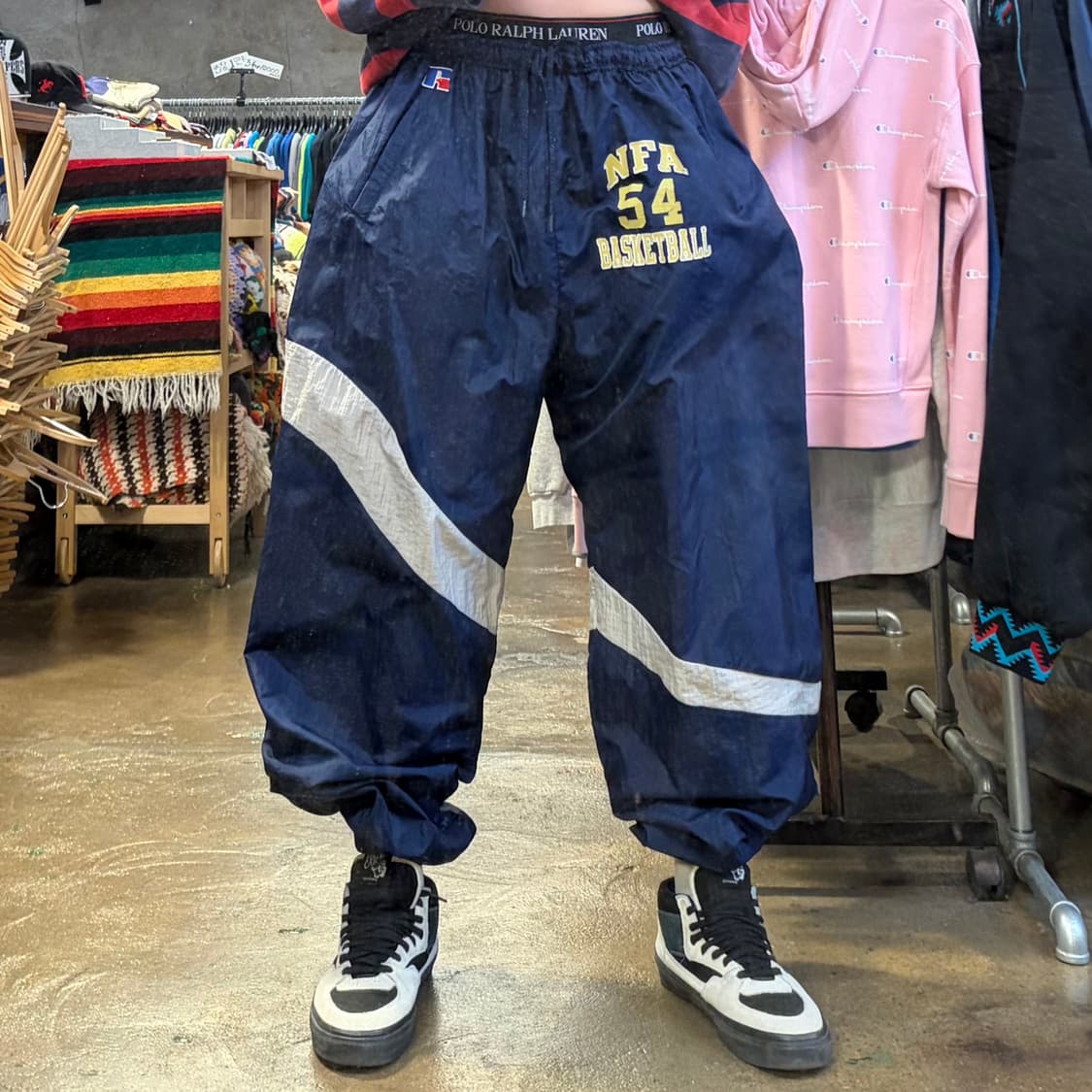 90s Made in USA 빈티지 러셀 츄리닝 바람막이 트레이닝팬츠 상품이미지2