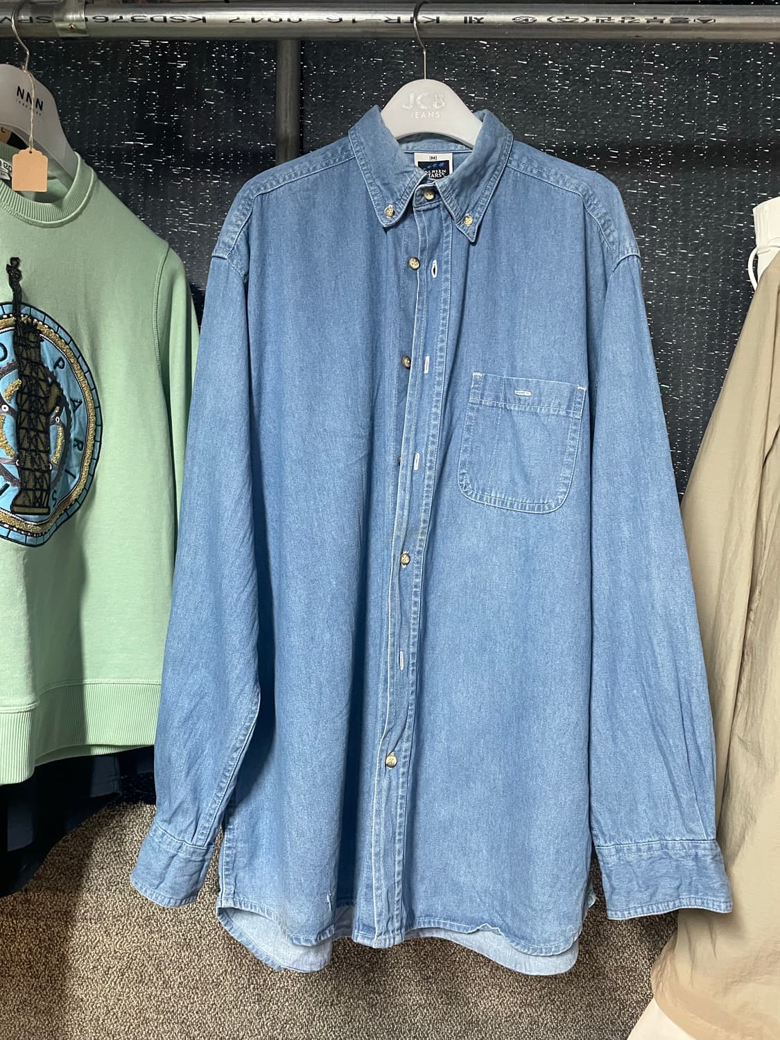 90s Screenstars fruit of the loom카우보이청셔츠 상품이미지4