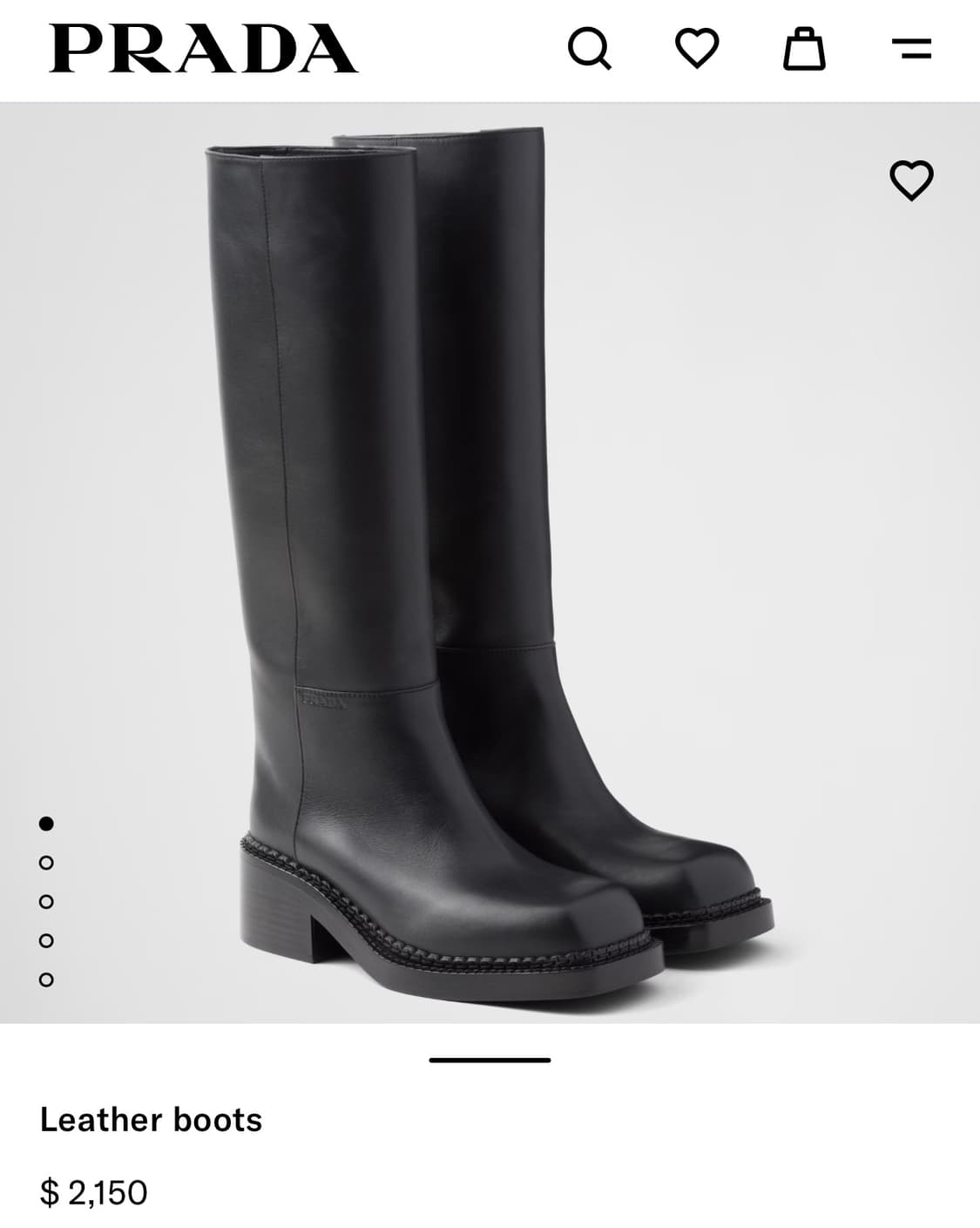 프라다 롱부츠 레더 상품이미지7
