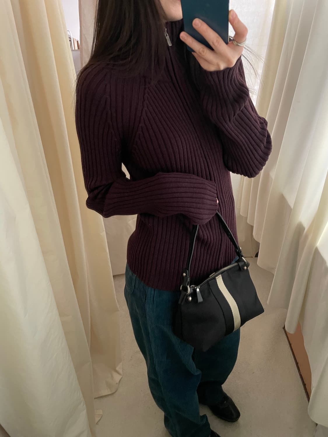 vintage merino wool zip-up cardigan 상품이미지8