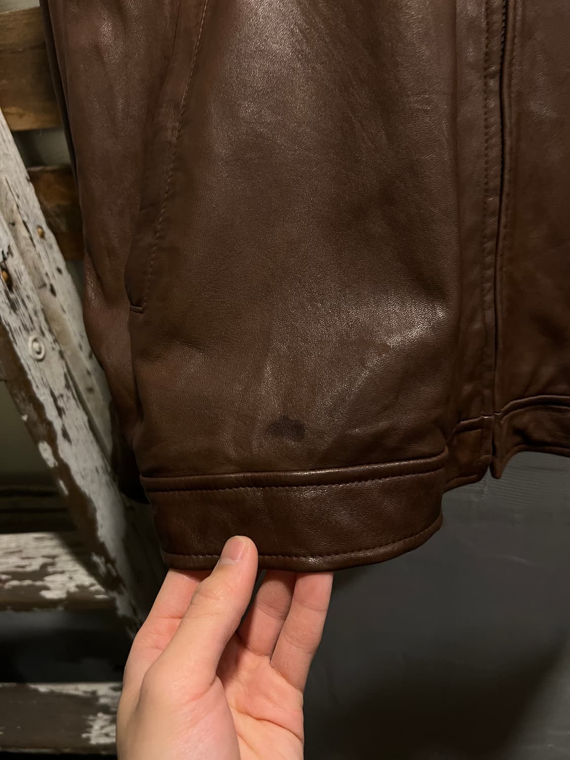 [2XL]폴로 랄프로렌 맥스웰 램스킨 레더 자켓 상품이미지5