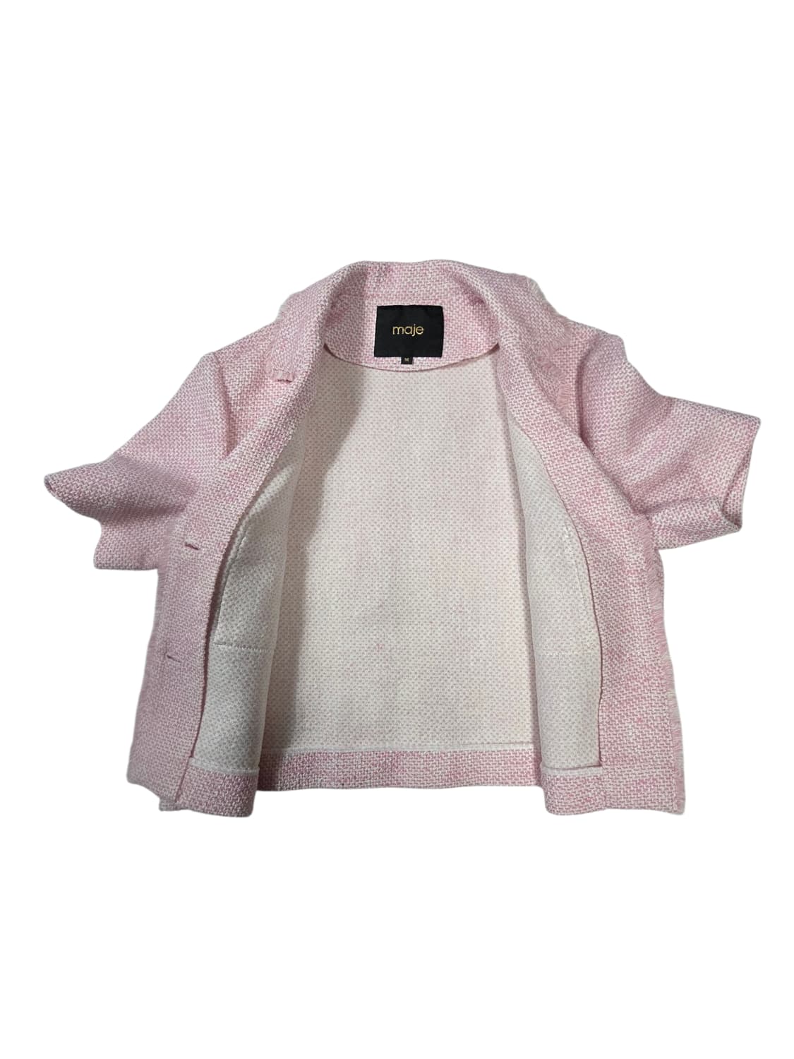 Maje 마쥬 린넨혼방 반팔 트위드 자켓 36 상품이미지3