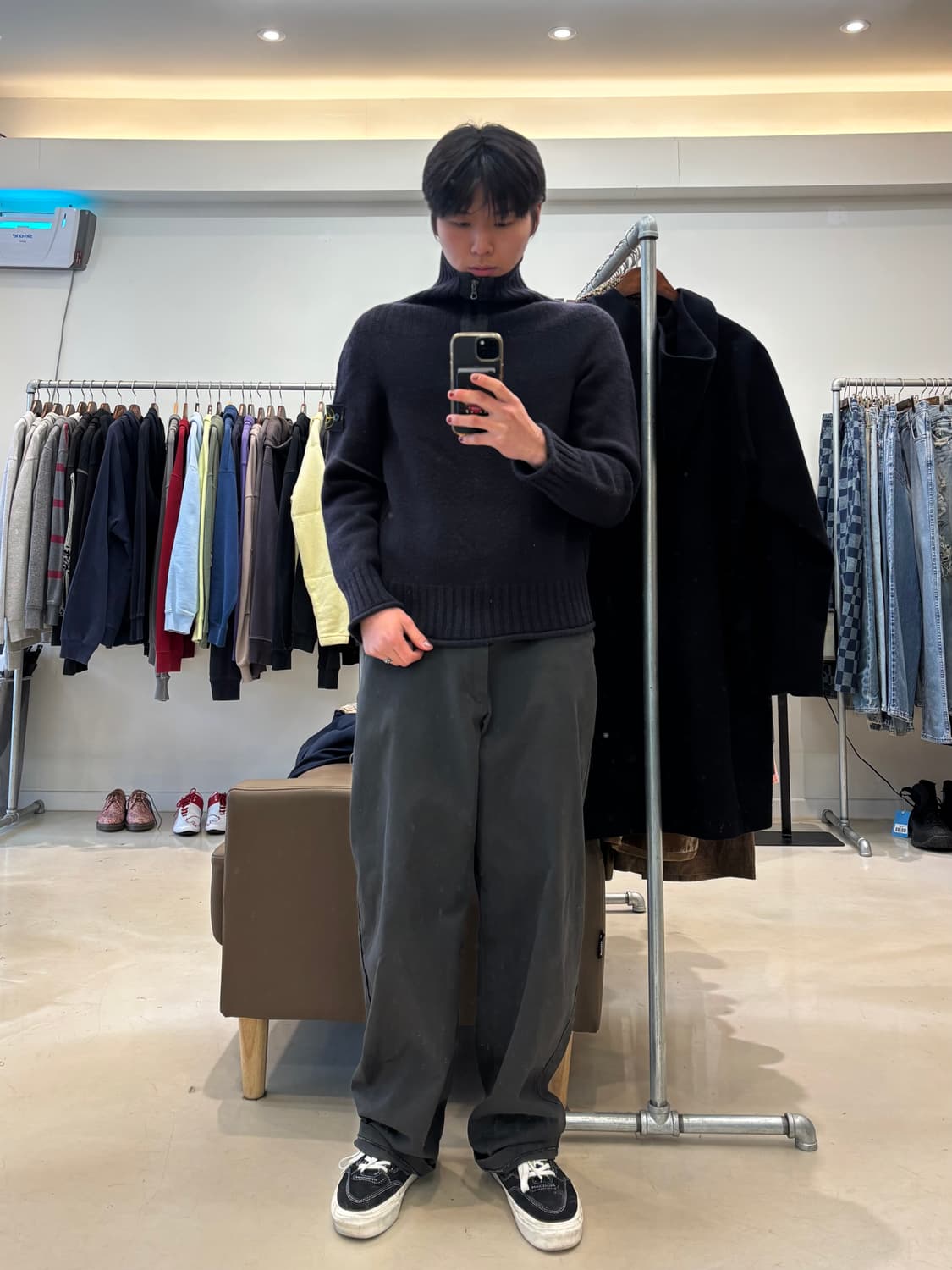 00s 스톤아일랜드 하프 집업 울 니트 상품이미지7