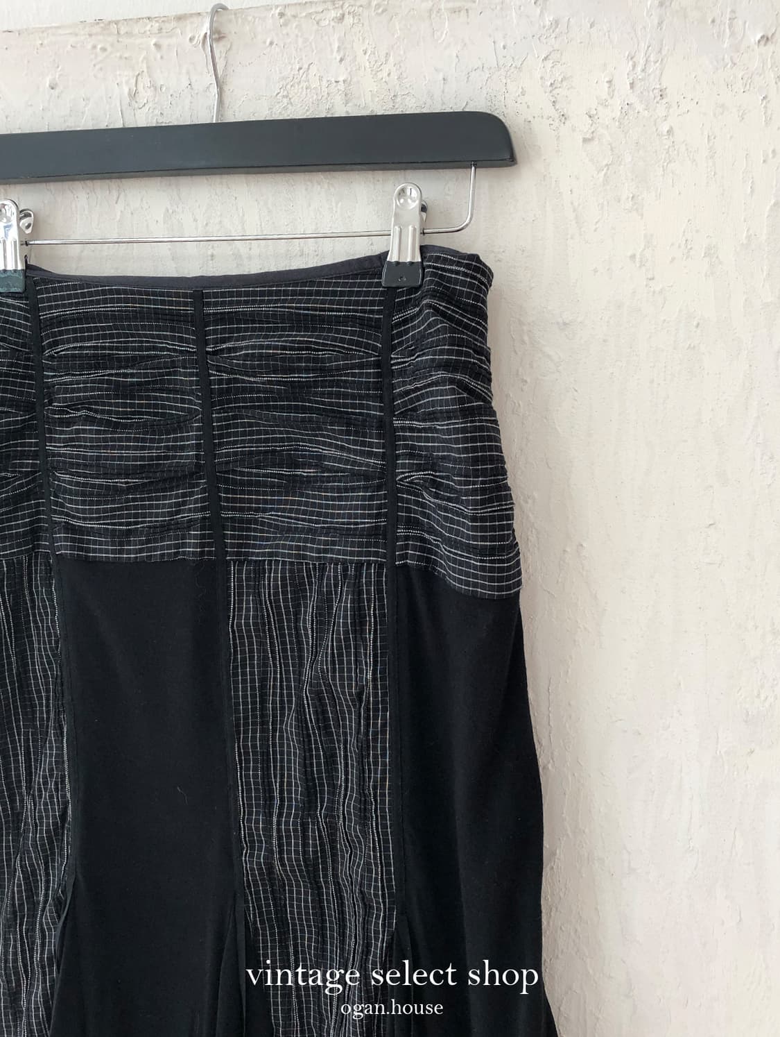 vintage patchwork asymmetry skirt 상품이미지2