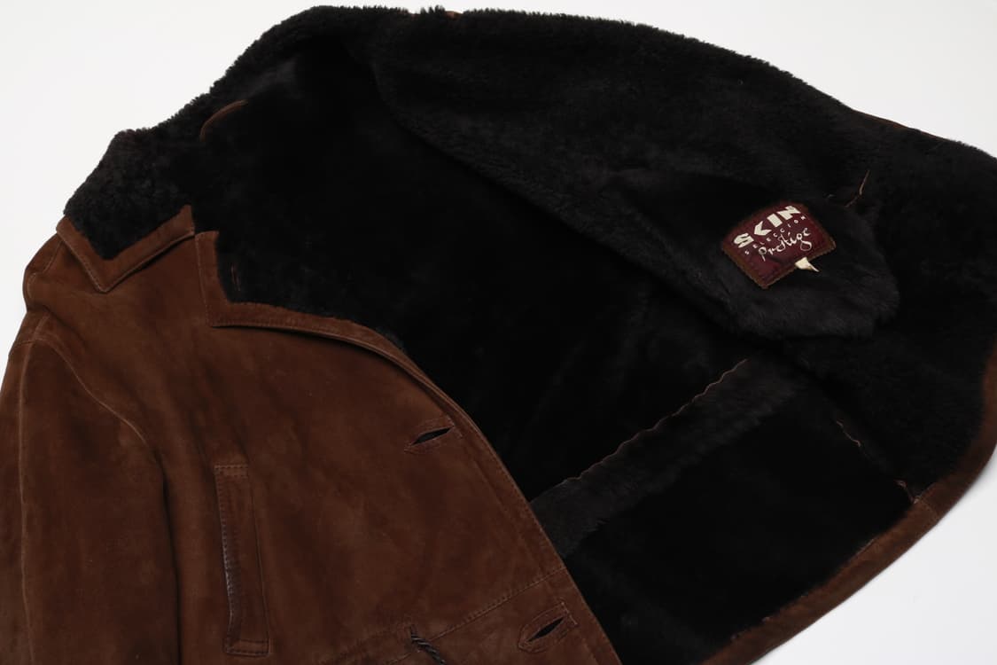 [여성 XL] 빈티지 프랑스 양가죽 시어링 무스탕 자켓 상품이미지3