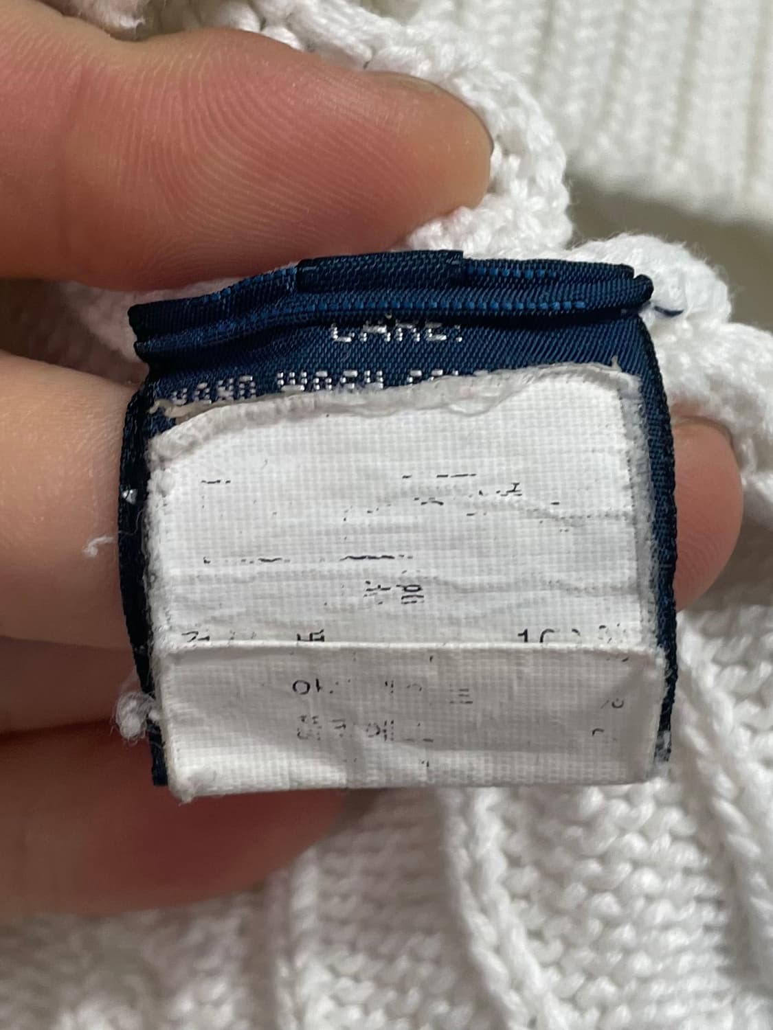 폴로 랄프로렌 우먼스 화이트 케이블 브이넥 니트 (on.43) 상품이미지6