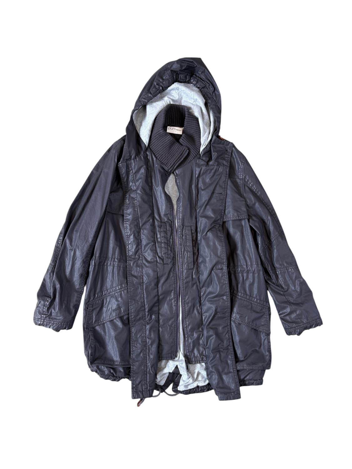 pure DKNY hooded layered coat 상품이미지2