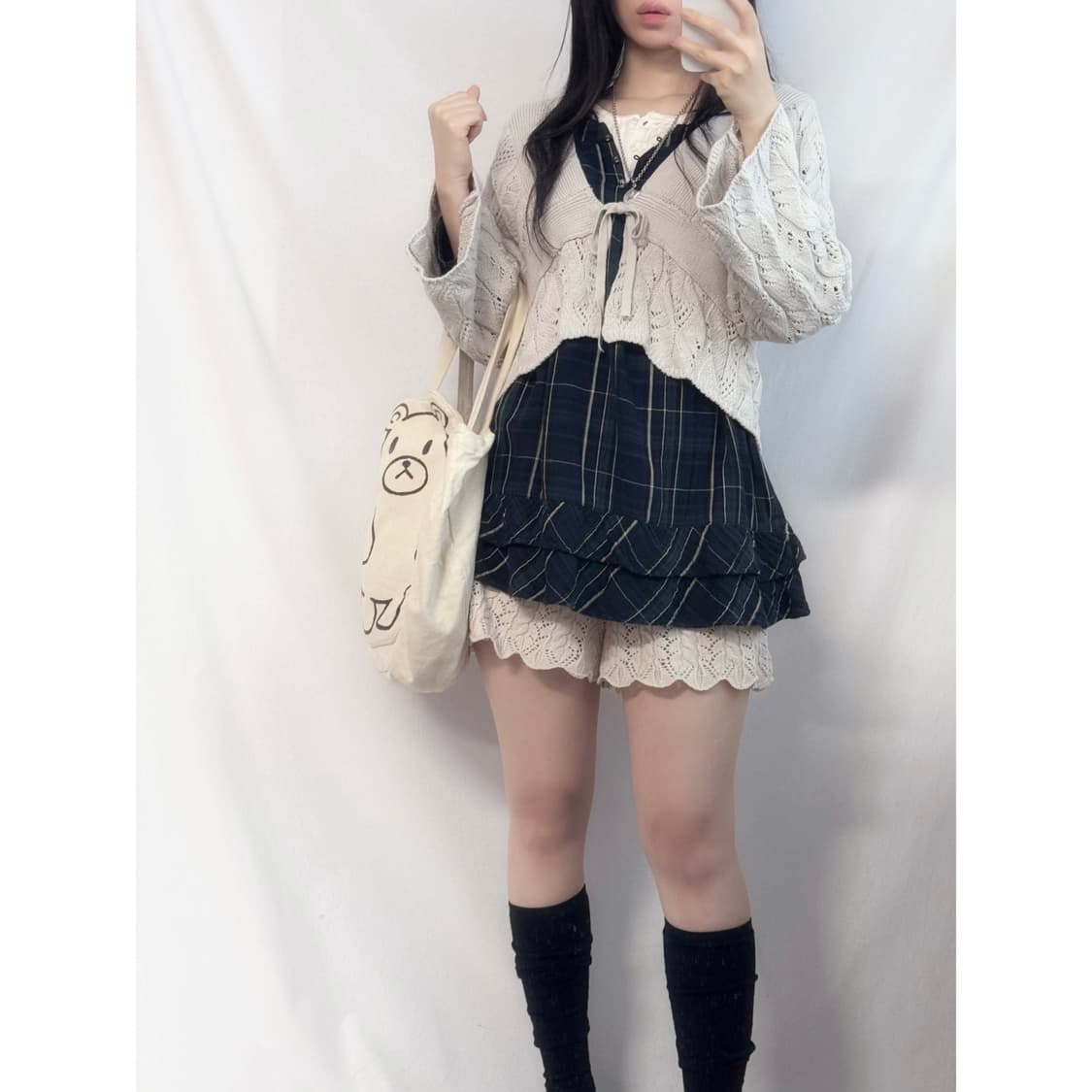 크로셰 플레어 슬리브 가디건 상품이미지1