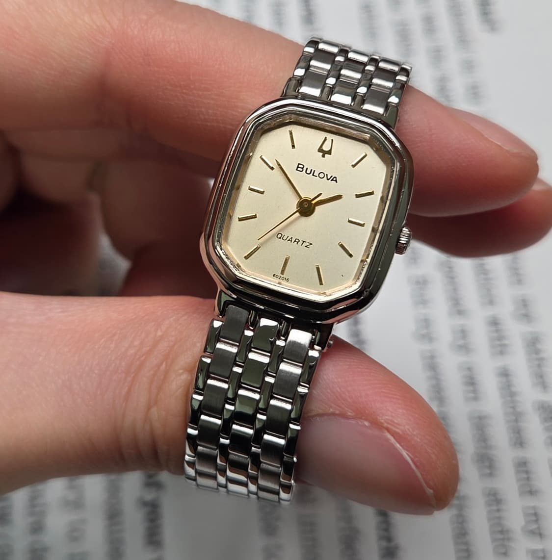 빈티지 부로바 팔각 옥토탱크 샴골판 논데이트 쿼츠 여성용 브레이슬릿 ve 상품이미지4