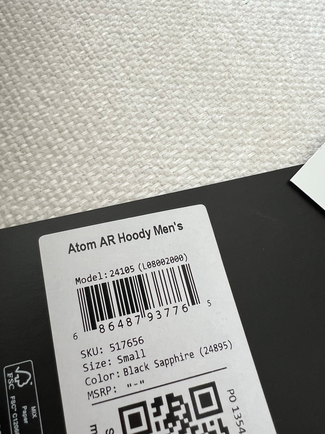 아크테릭스 아톰 ar 후디 블랙사파이어 상품이미지4