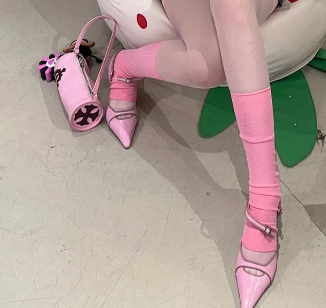 빈티지 베이비핑크 힐 상품이미지1