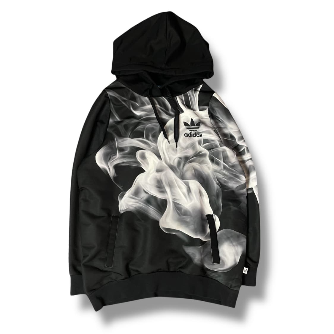 아디다스 스모크 프린팅 오버핏 후드티 블랙 85 상품이미지1
