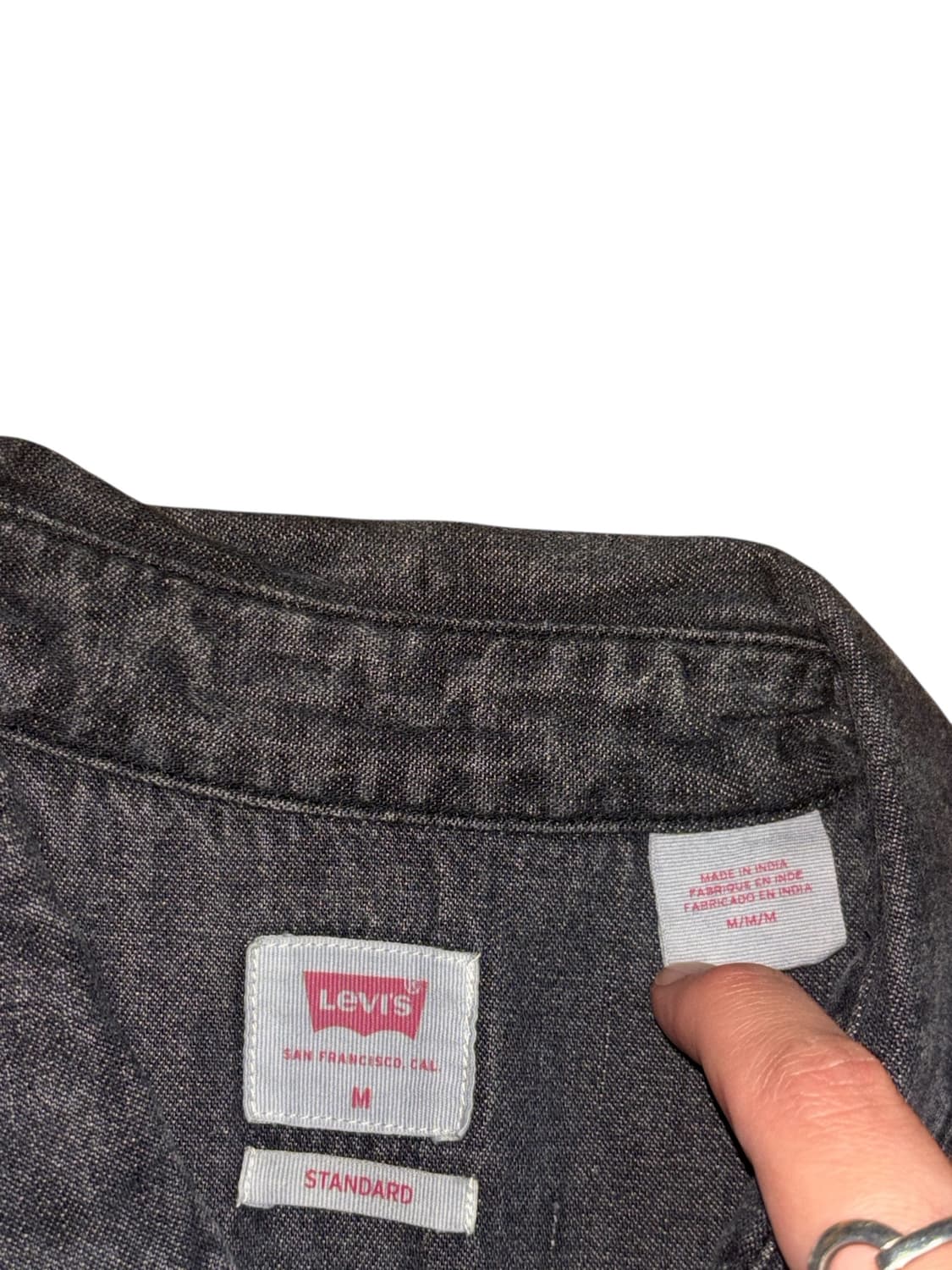 리바이스 흑청 웨스턴 데님 셔츠 상품이미지4