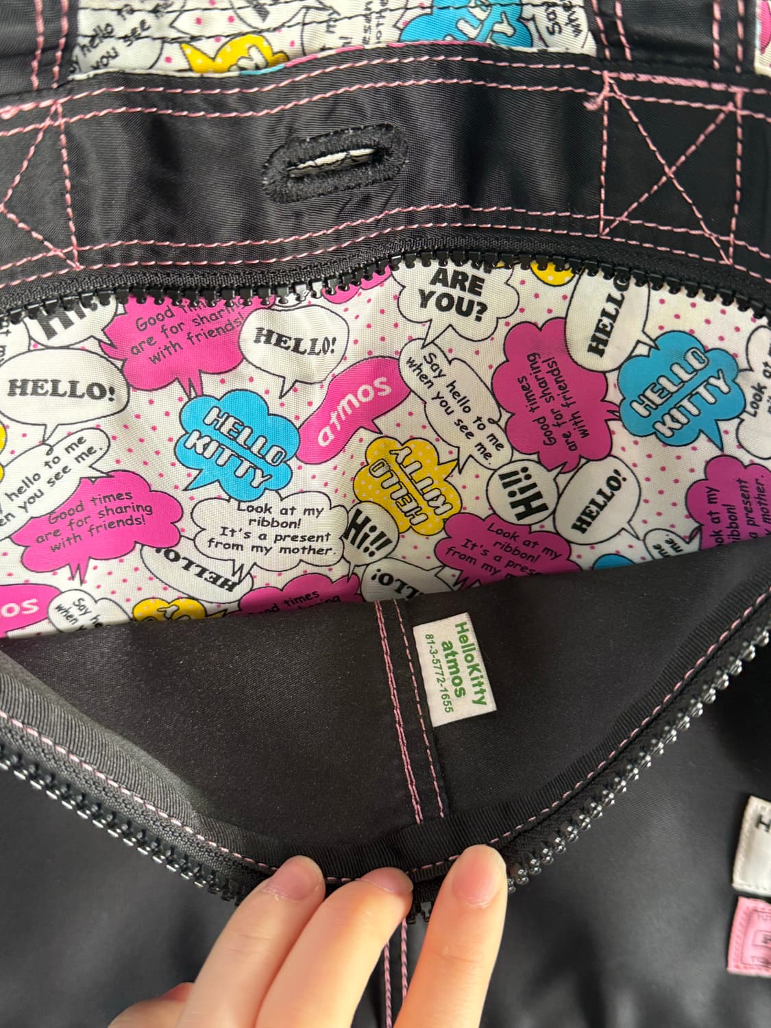 (휘귀)Poter Atmos Hello kitty  토트 숄더백 상품이미지4