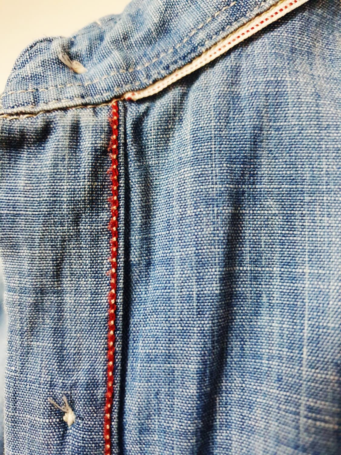 유니클로 샴브레이 셔츠 셀비지 L 상품이미지5