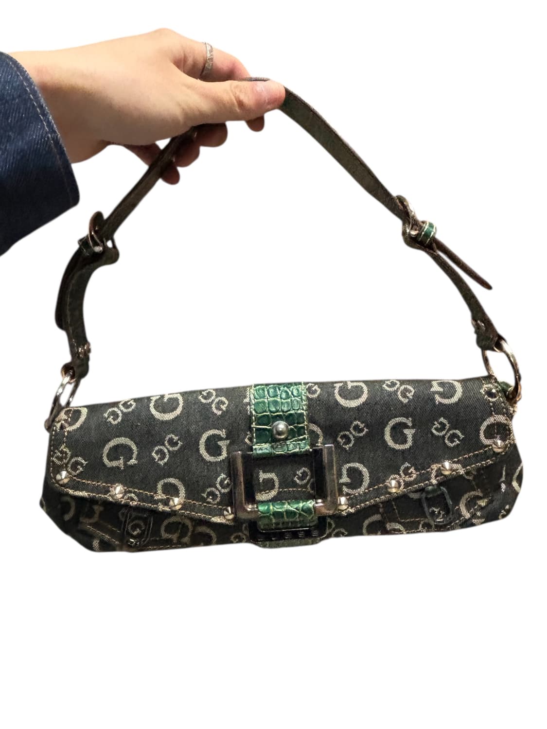 guess 게스 y2k 데님 버클 숄더백 상품이미지2