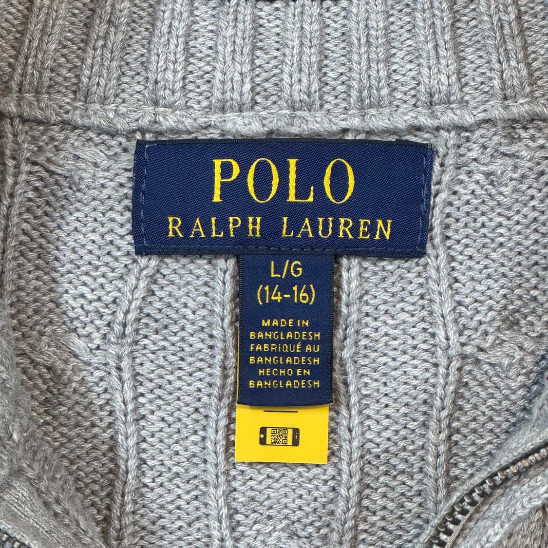 여M) 폴로 랄프로렌 케이블 니트 반집업 풀오버 그레이 상품이미지6
