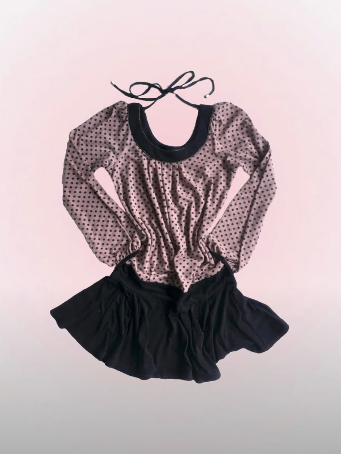 핑키앤다이안 도트 리본 갸루 원피스 상품이미지1