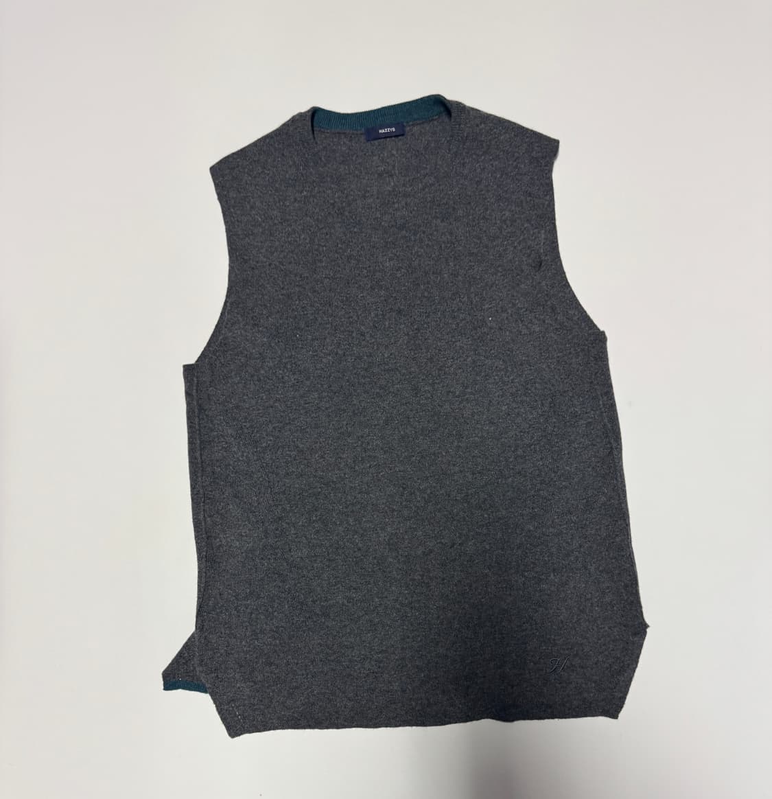 여성 헤지스 hazzys 앙고라 혼방 니트 베스트 그레이 S 상품이미지1