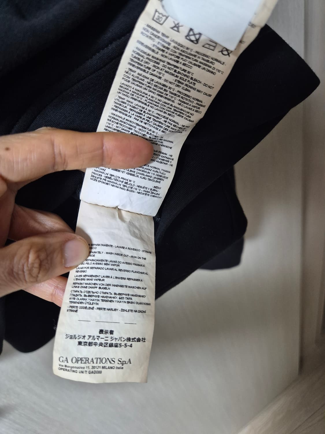 (정품) 엠포리오 아르마니 블랙 맨투맨 티셔츠 2XL 상품이미지7