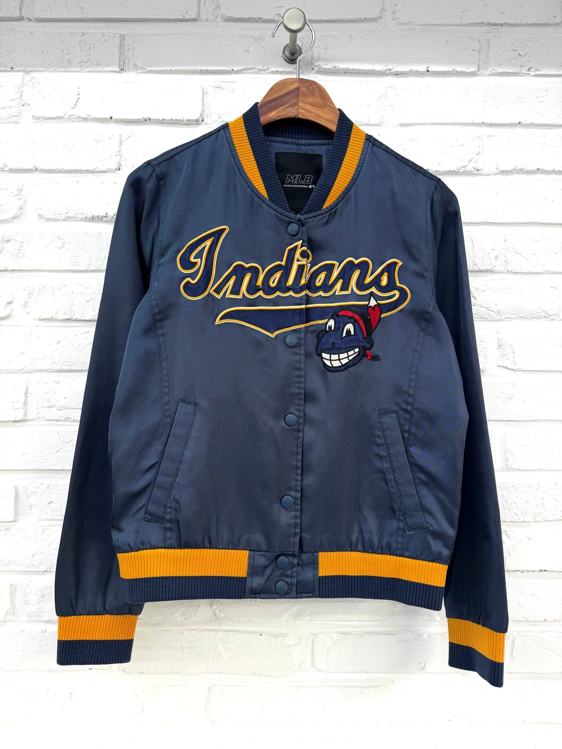 MLB 네이비 클리브랜드 베이스볼 자켓 상품이미지3
