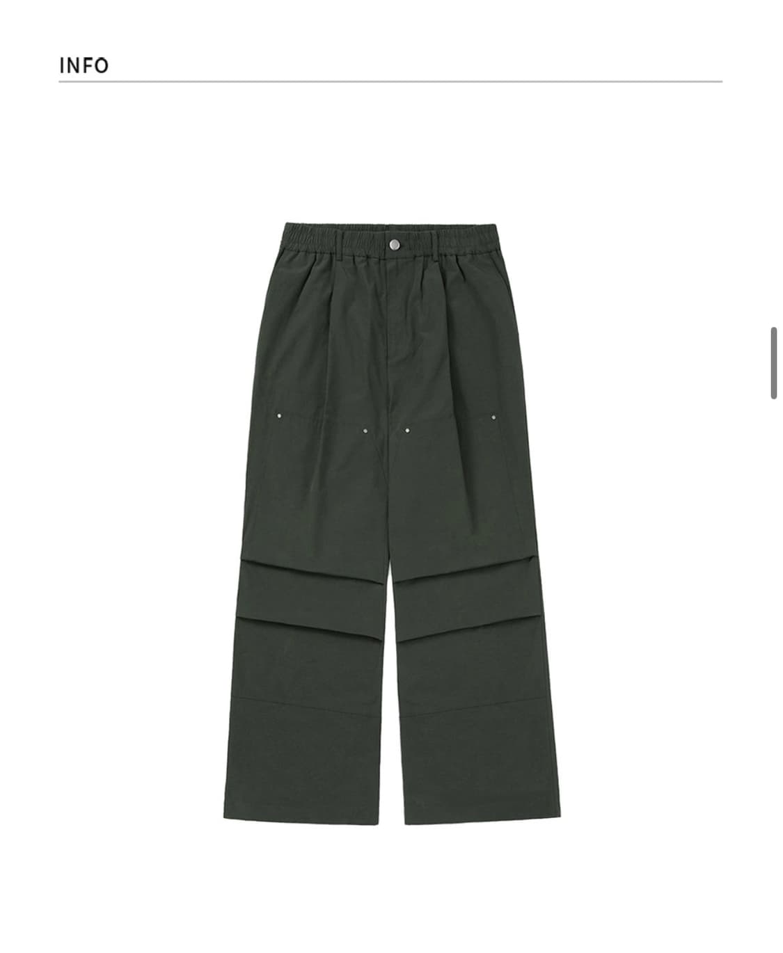 (L) 드로우핏 디테쳐블 퍼티그 와이드 팬츠 [KHAKI] 판매 상품이미지7