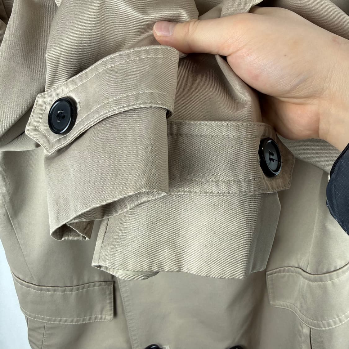 52) 마인옴브 더블버튼 트렌치 숏 코트 베이지 상품이미지5