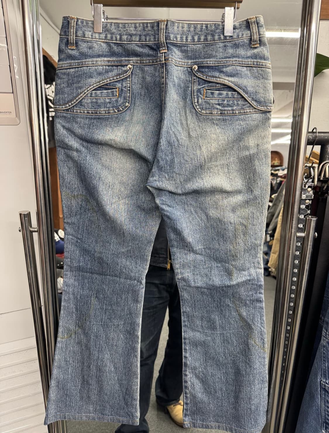 F)Japanese vintage 여성 부츠컷 포켓 데님팬츠 상품이미지6