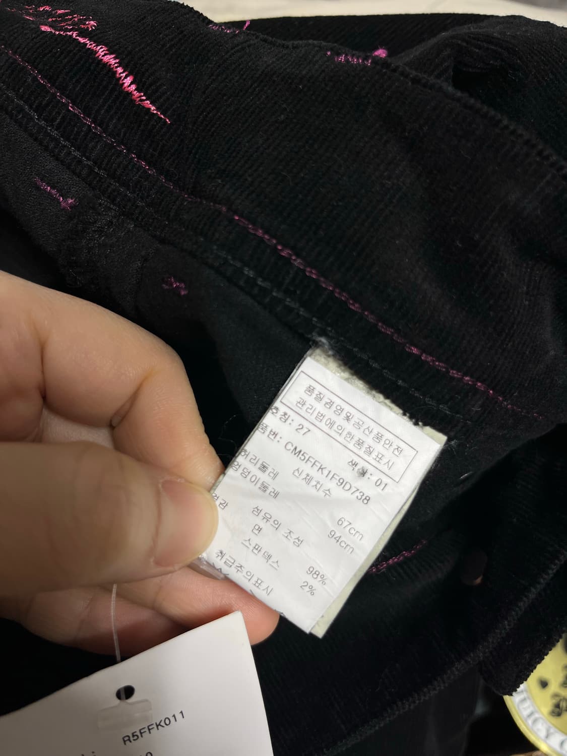 시마론 검정 코듀로이 미니스커트 새상품 27 상품이미지2