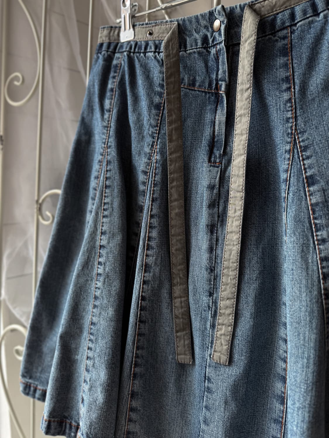 Denim Pleated Skirt 0371 상품이미지3