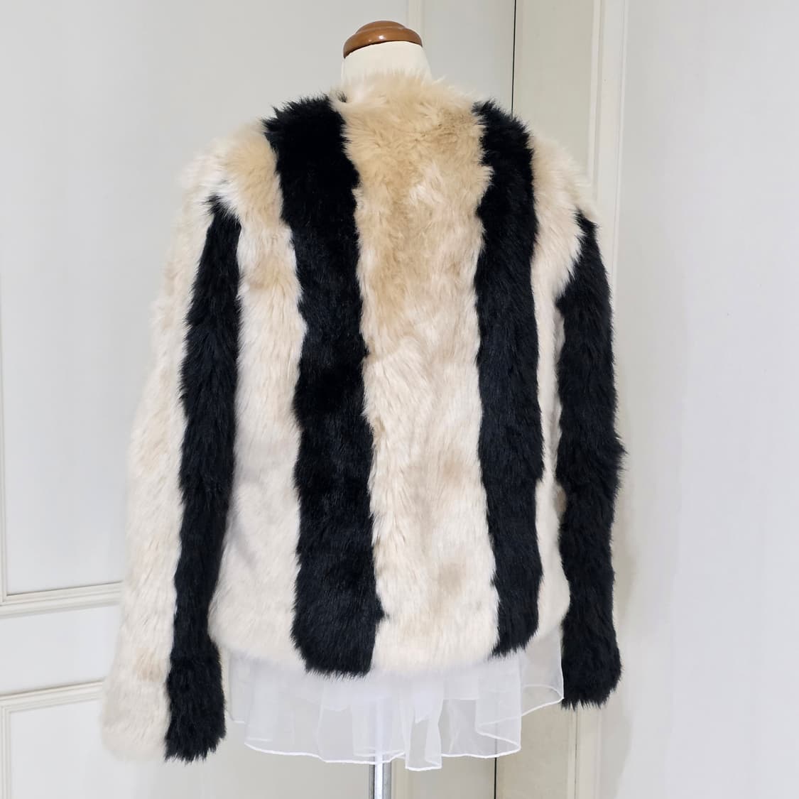 일본빈티지)Avan Lily 대장 오네갸루st 보헤미안페이크퍼 모피 자켓 상품이미지3