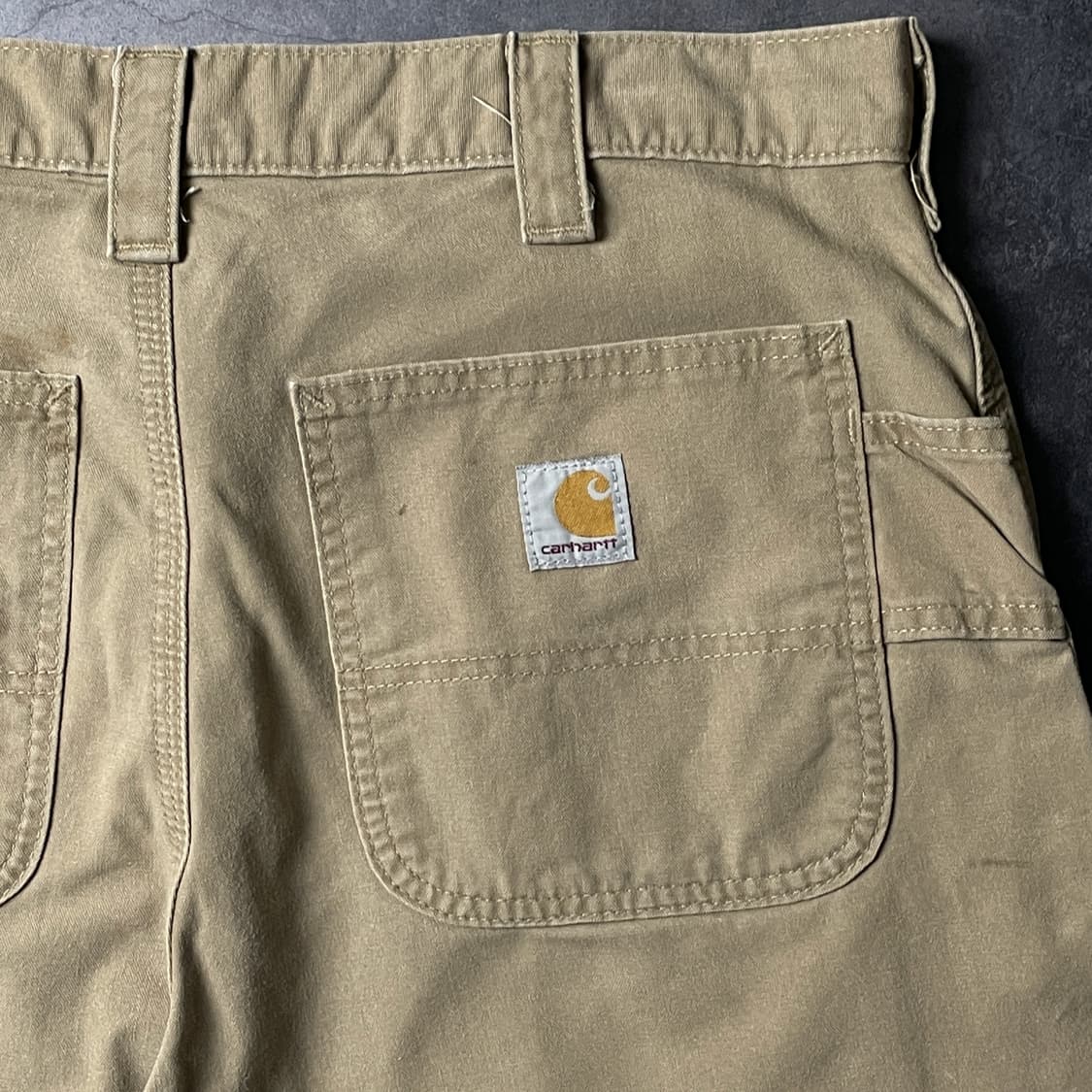 CARHARTT 칼하트 베이지 캔버스 카고 카펜터 쇼츠 A00984 상품이미지8