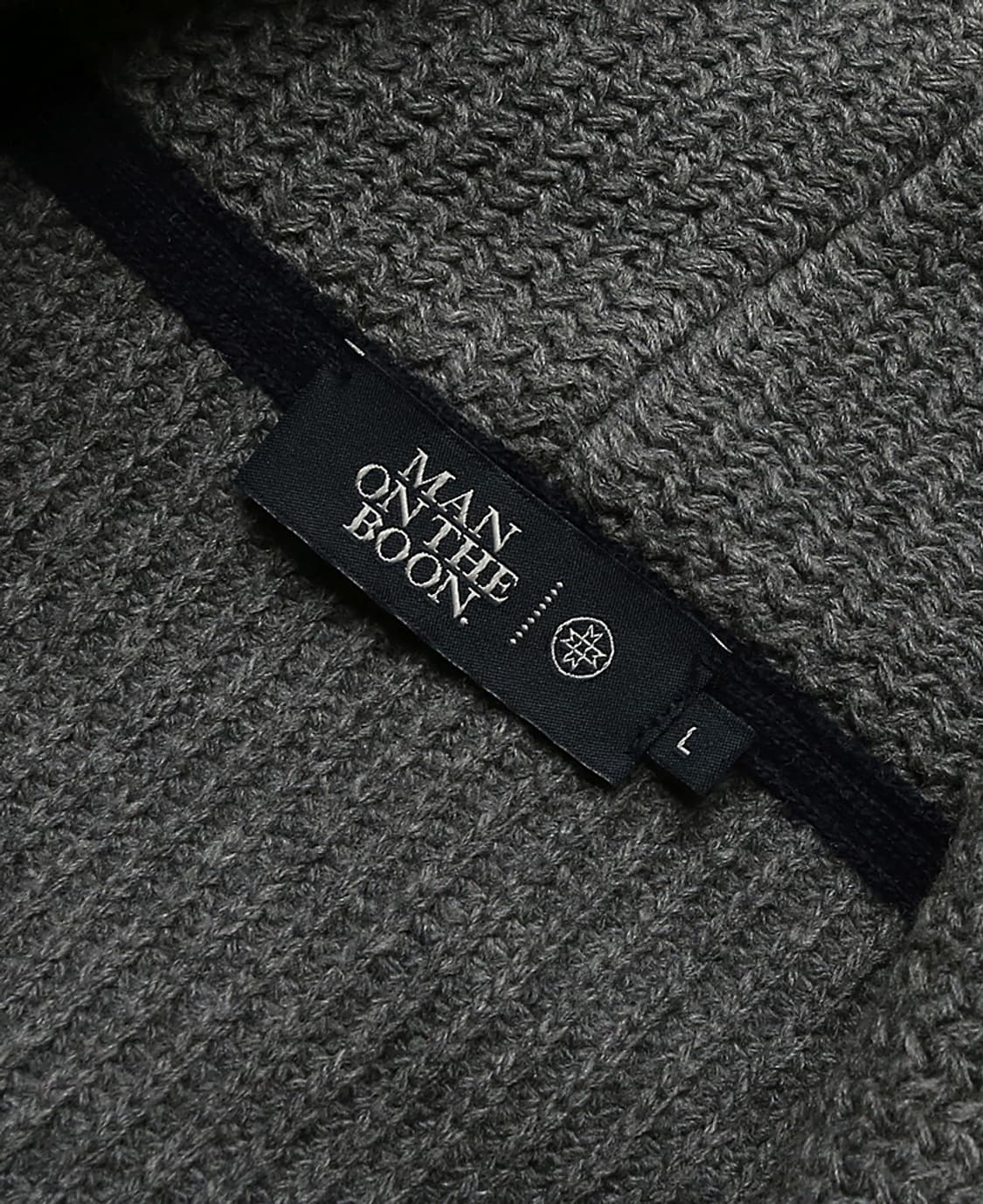 맨온더분 [Man On The Boon] 미드 그레이 숄카라 니트 가디건 상품이미지5