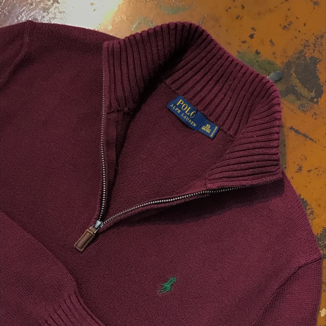 폴로랄프로렌 버건디 반집업 풀오버 니트 남성 102 105  상품이미지3