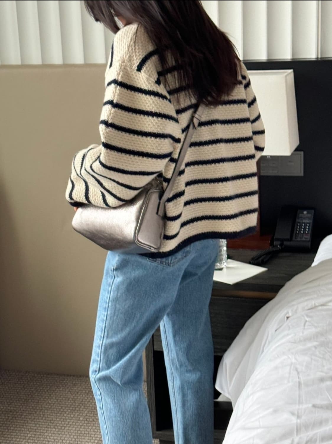 5kp 오케플 셀 스트라이프 니트 가디건 새제품 상품이미지5