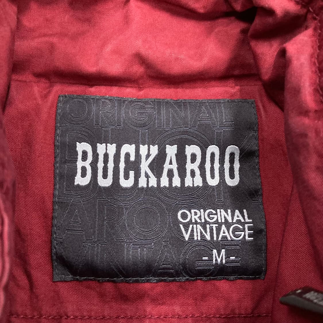 버커루 y2k 버건디 컬러 빅로고 필드 자켓 상품이미지6