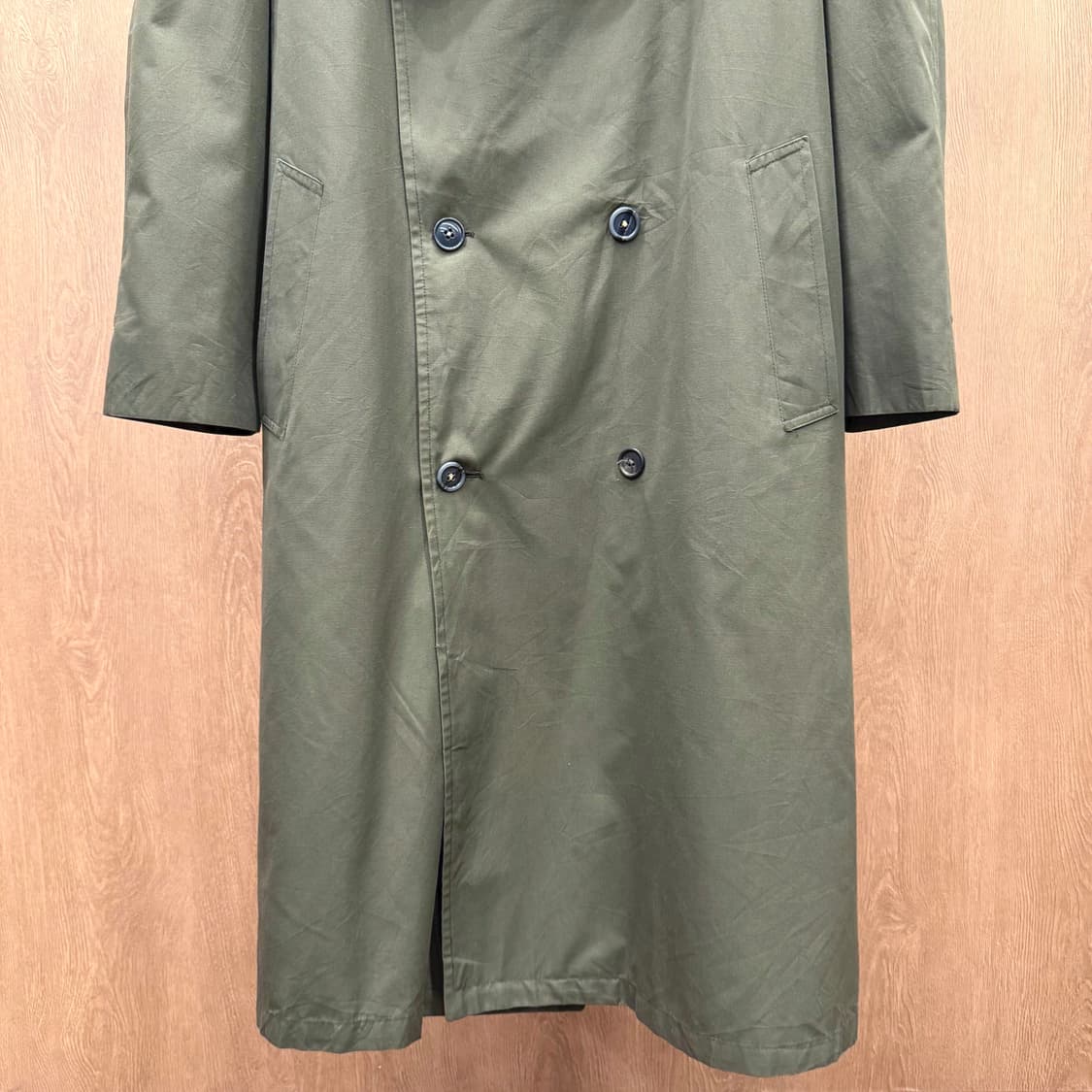 크리스찬 디올 트렌치 롱 코트 더블 브레스티드 견장 버튼 디테일 카키 상품이미지5